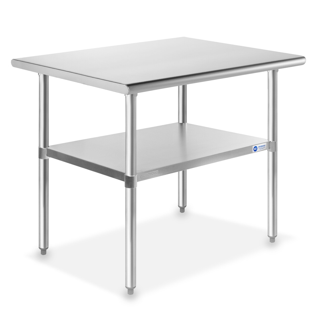 GRIDMANN Stainless Steel Work Table, NSF Commercial Kitchen Prep Table with Under Shelf for Restaurant and Home